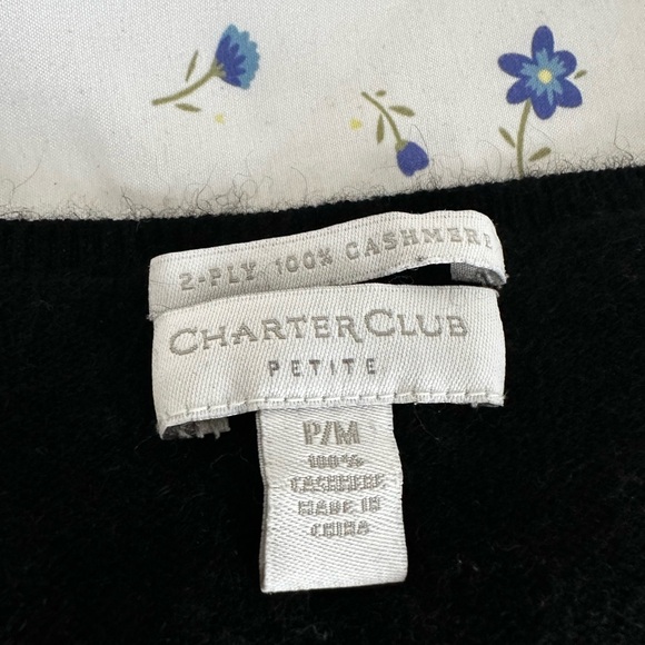 Charter Club 100% Cashmere Argyle Sweater Sz: Petite M Pullover Winter Sweater. - Picture 6 of 10